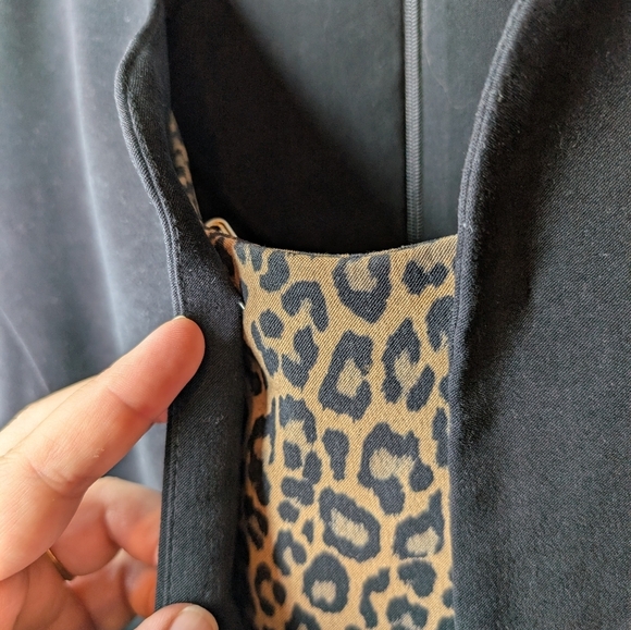 Vintage Women Sophisticate Plus Size 20 Women's Layered Black Leopard Dress - Picture 10 of 10